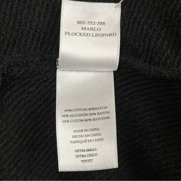 Rails Black Marlo Flocked Leopard Textured With Side Zip Sweatshirt Size S - Picture 7 of 13